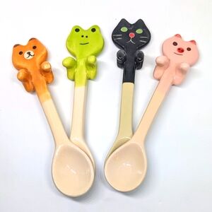 Animal-Themed Ceramic Hanging Spoons Set